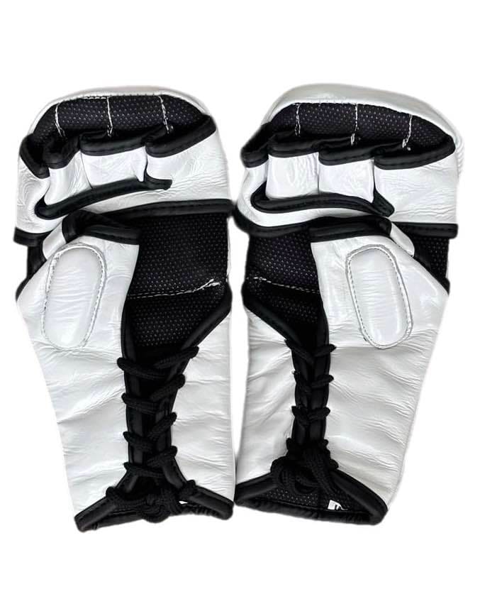 Leather Lace-Up MMA Sparing Gloves