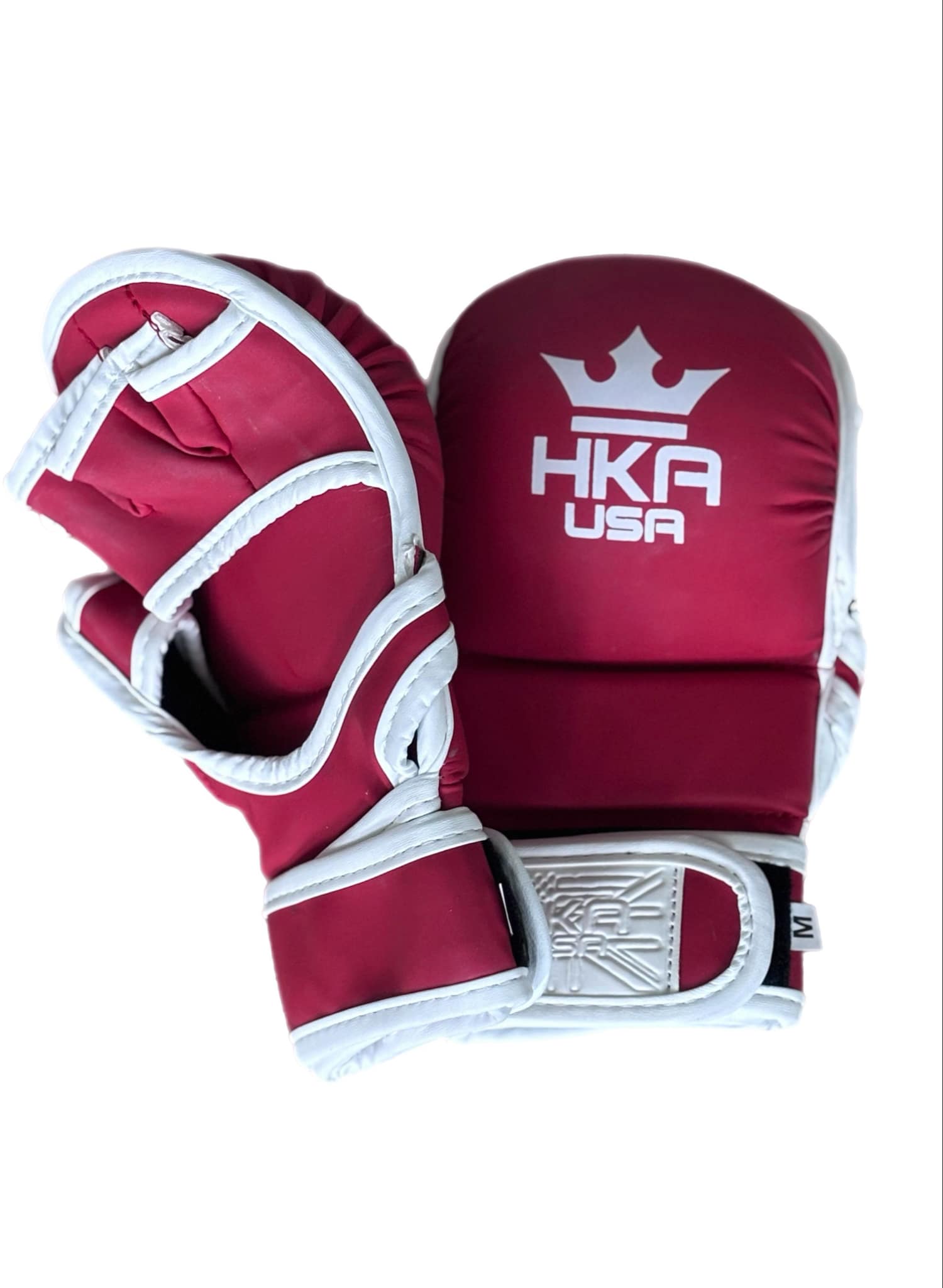 MMA Hook n Loop Shin Guards Pro Line- INFERNO MATTE RED