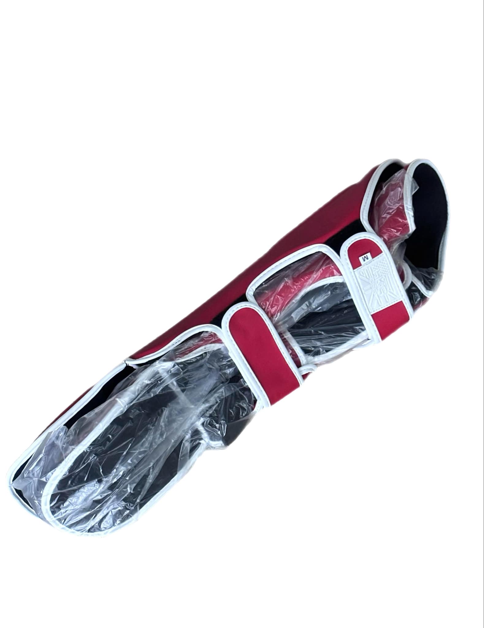 MMA Hook n Loop Shin Guards Pro Line- INFERNO MATTE RED