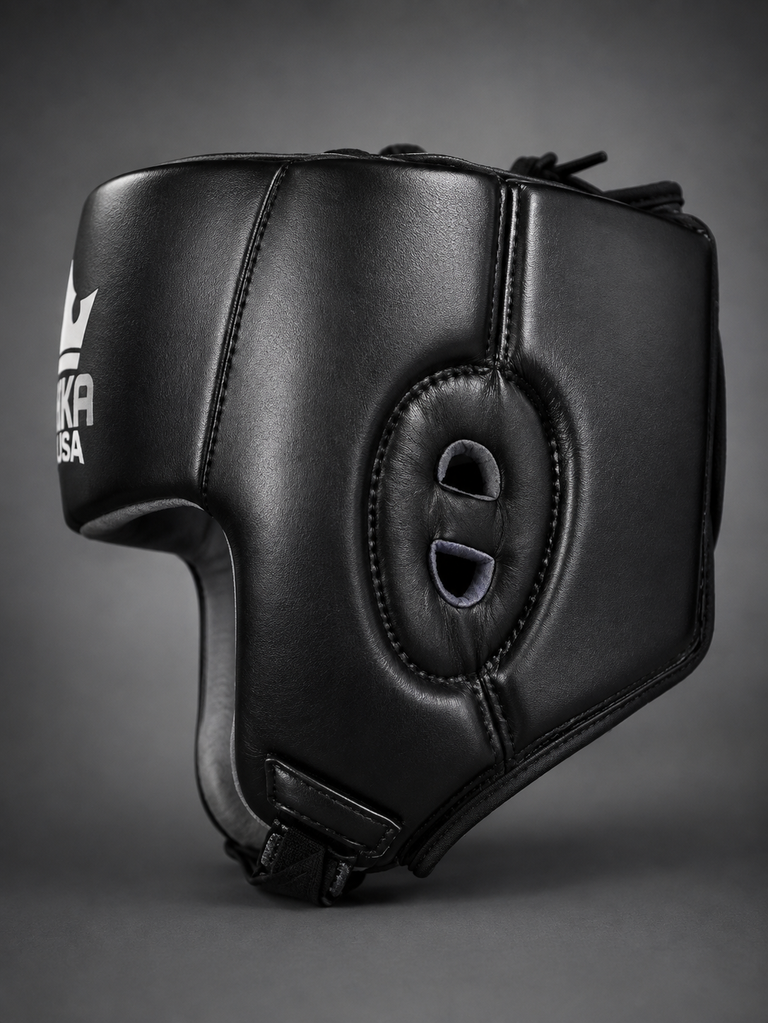 HKA USA Premium Leather-Open Faced Head Guard