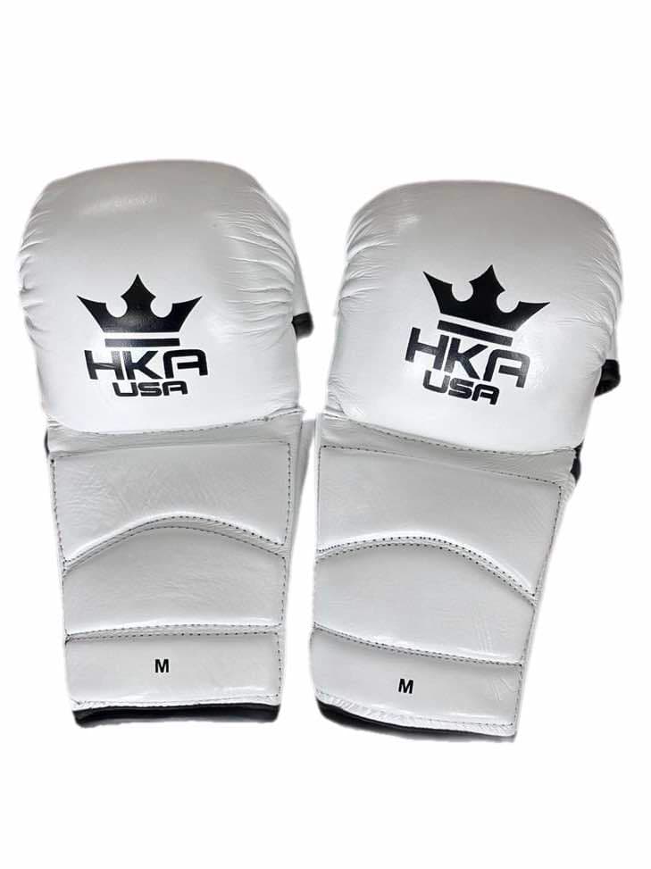 Leather Lace-Up MMA Sparing Gloves
