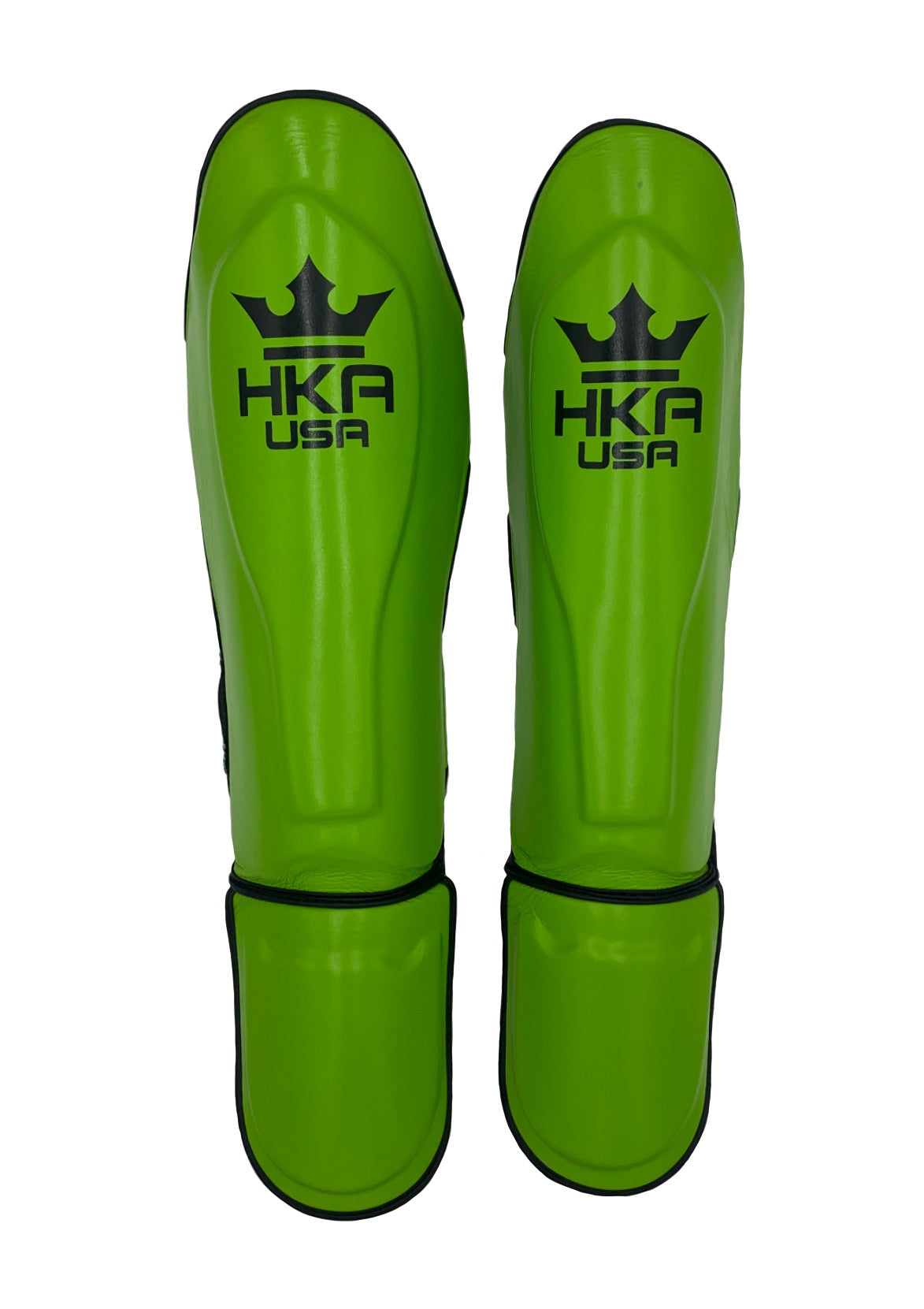 Premium Line Hook n Loop Shin Guards - HULK GREEN