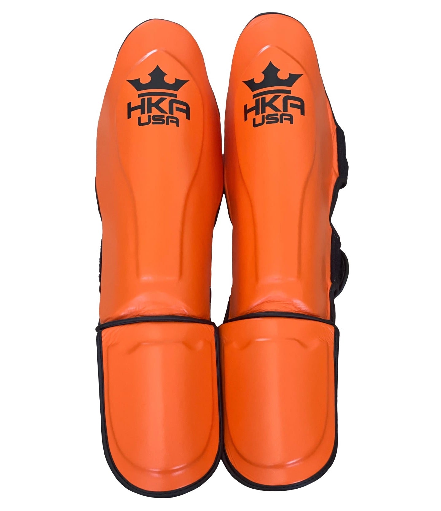 Premium Line Hook n Loop Shin Guards CLEVELAND ORANGE