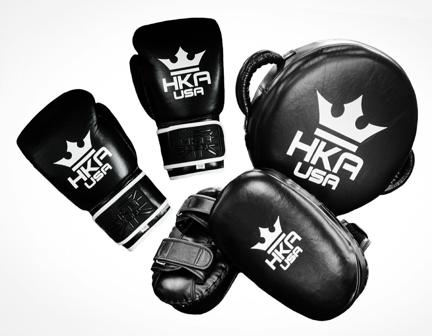 Premium Leather Black Boxing Gloves