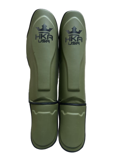 MMA Shin Guards PRO LINE - OD GREEN MATTE