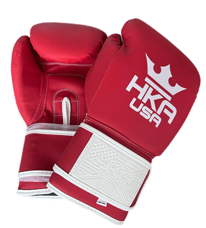 HKA Boxing Gloves Pro Line- INFERNO MATTE RED