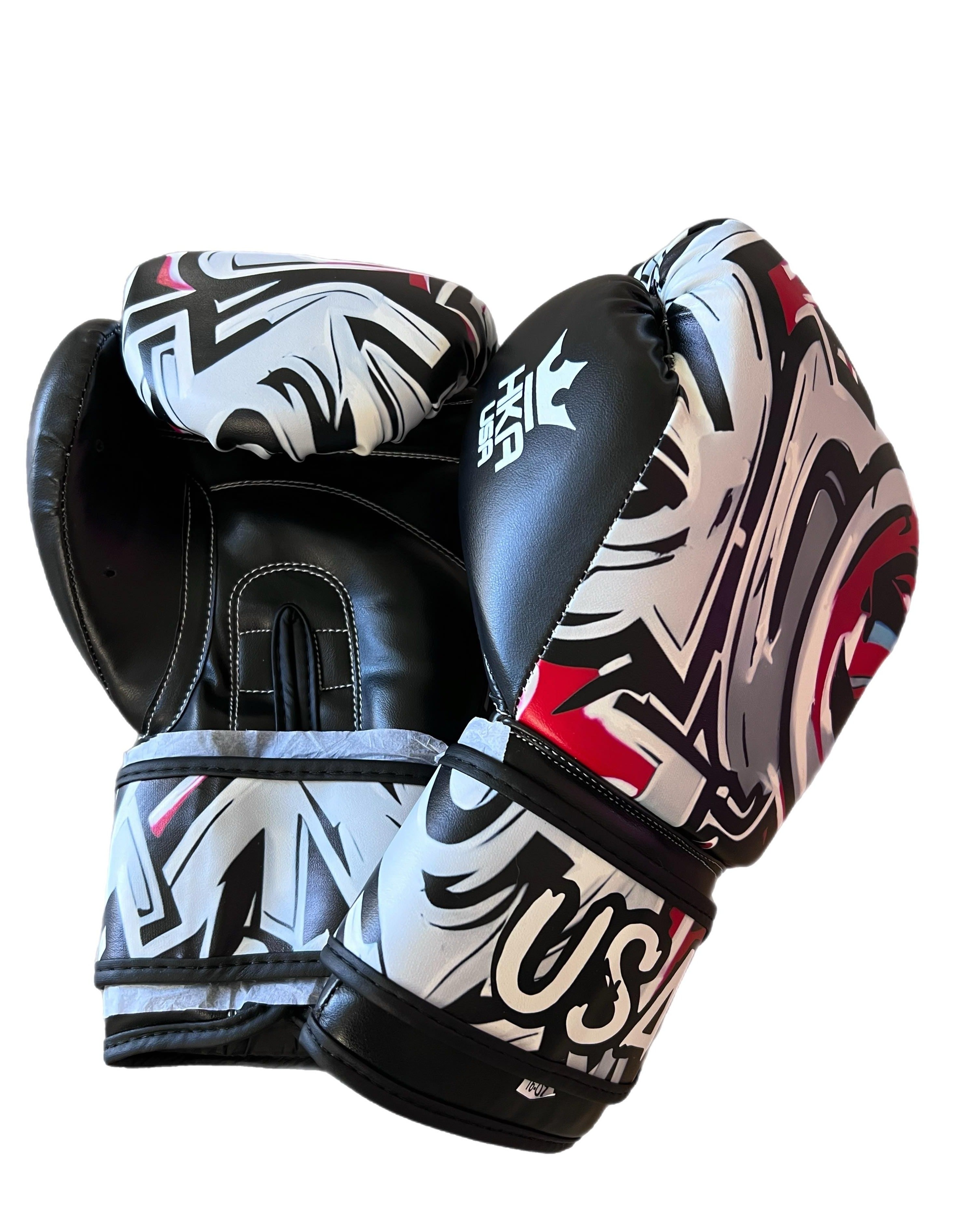 Graffiti Line Concrete Carnage Boxing Gloves