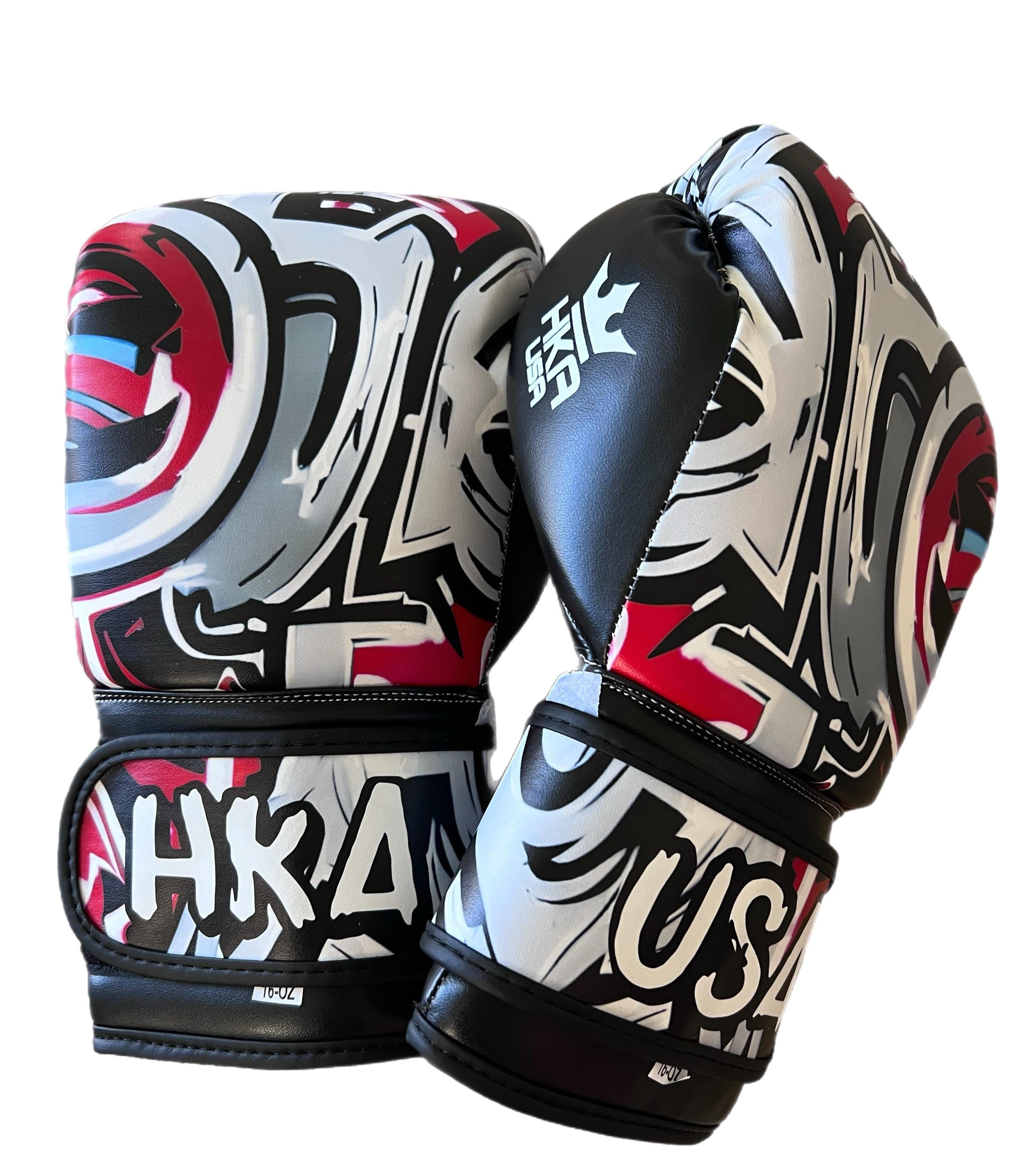 Graffiti Line Concrete Carnage Boxing Gloves