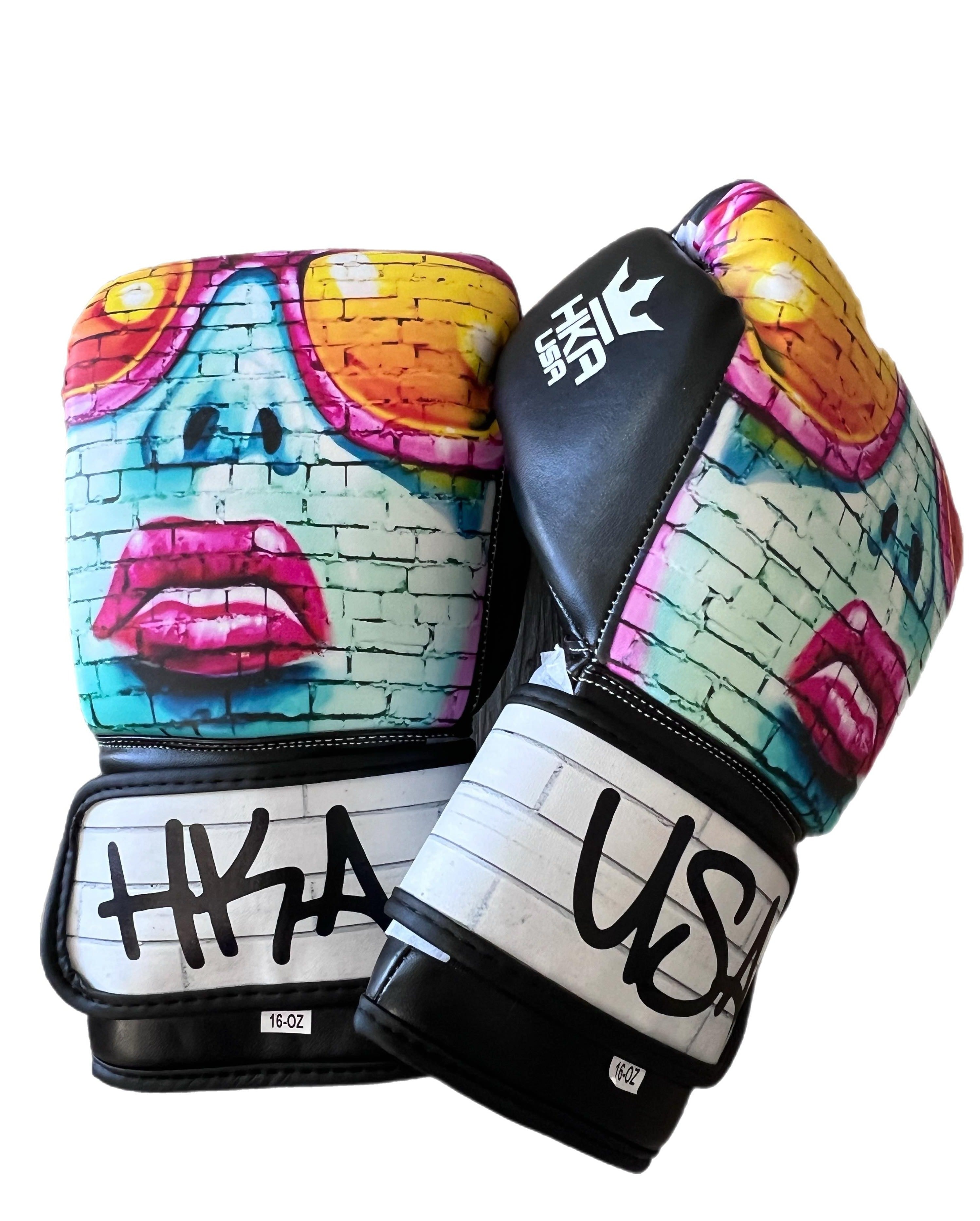 Graffiti Line Grit and Grind Boxing Gloves