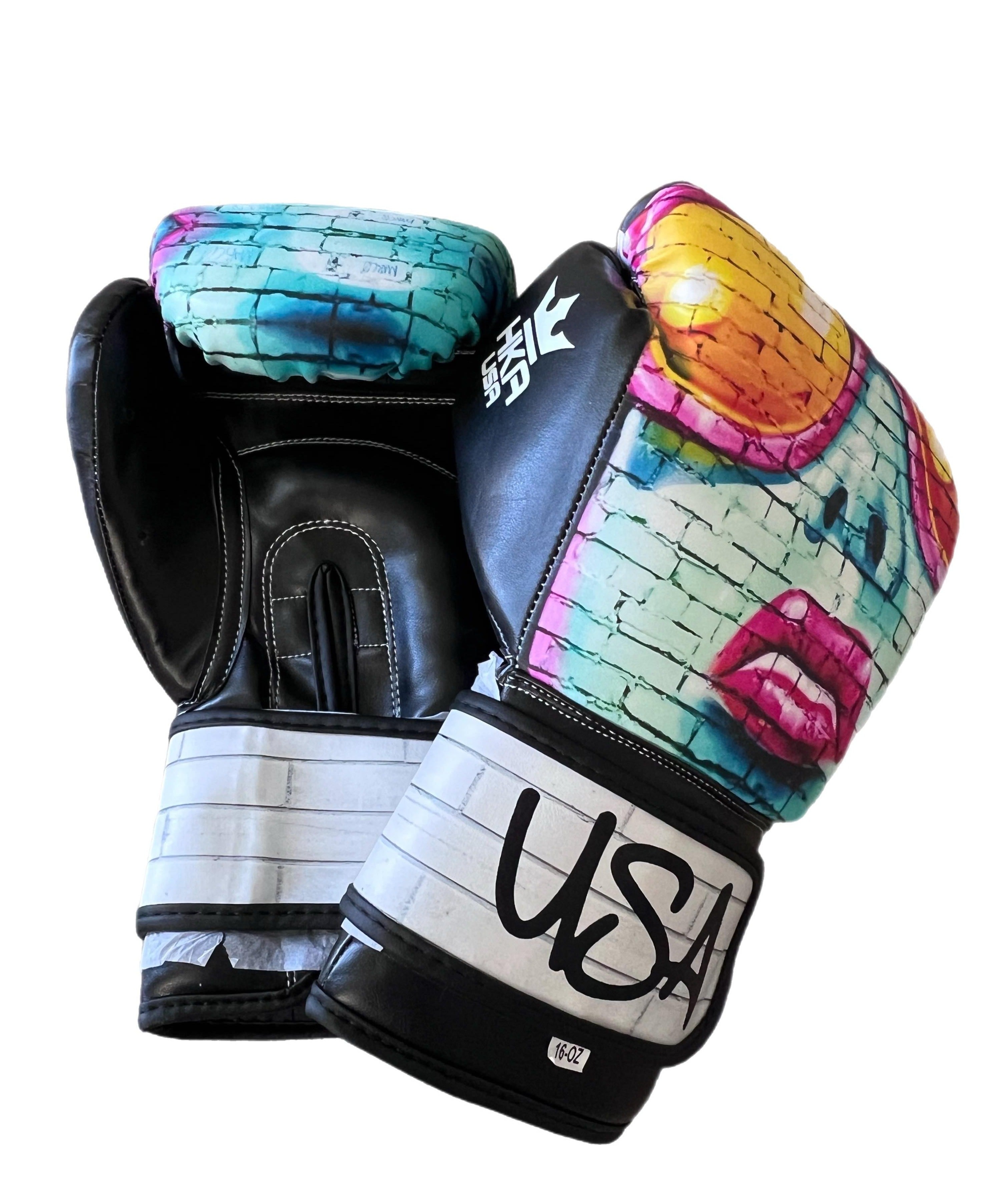 Graffiti Line Grit and Grind Boxing Gloves