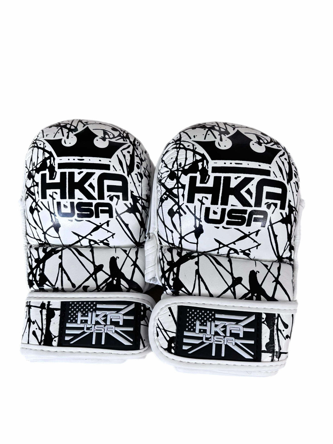 White Splatter Premium MMA Sparring Gloves