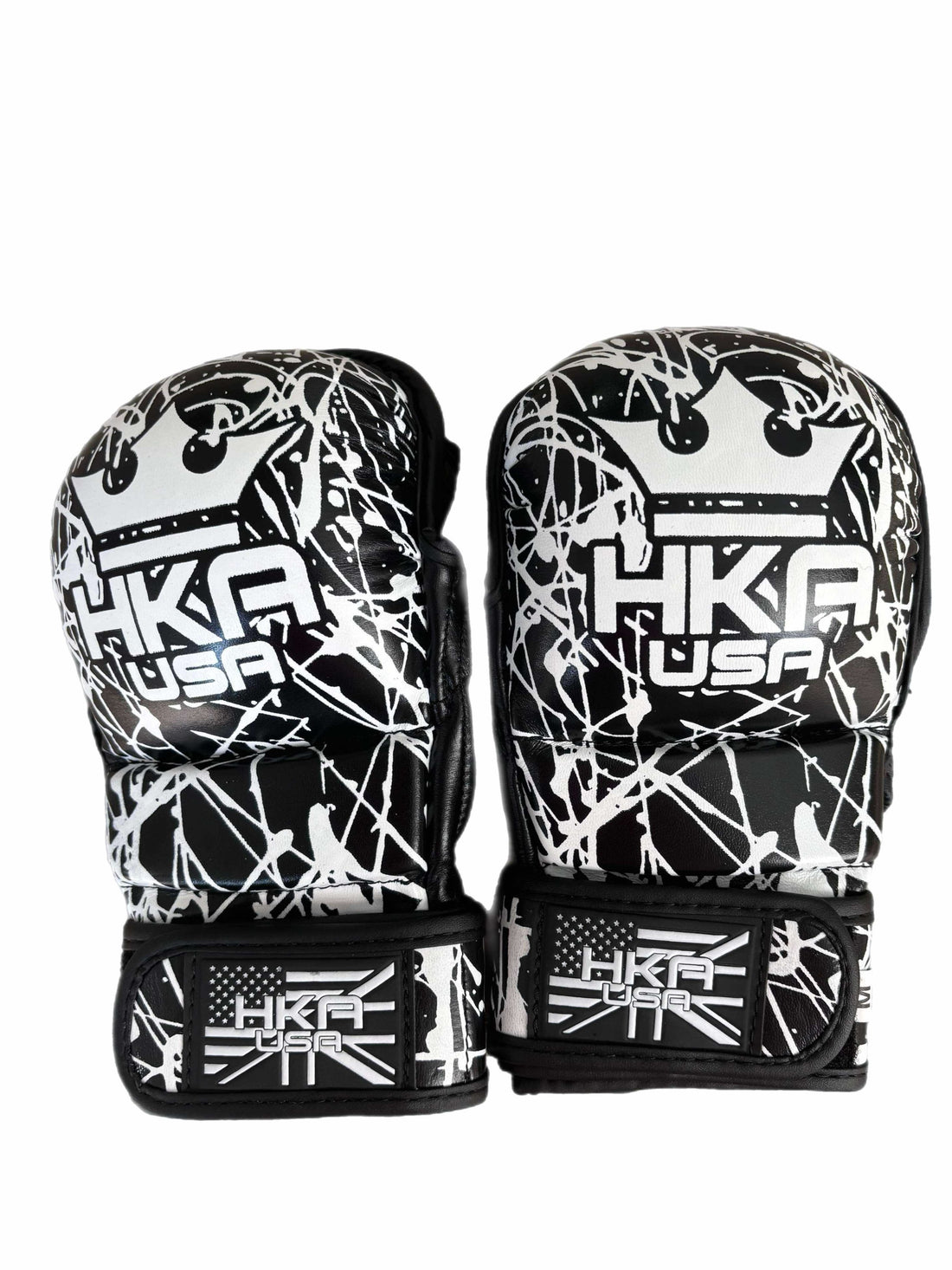 Premium Black Splatter MMA Sparring Gloves