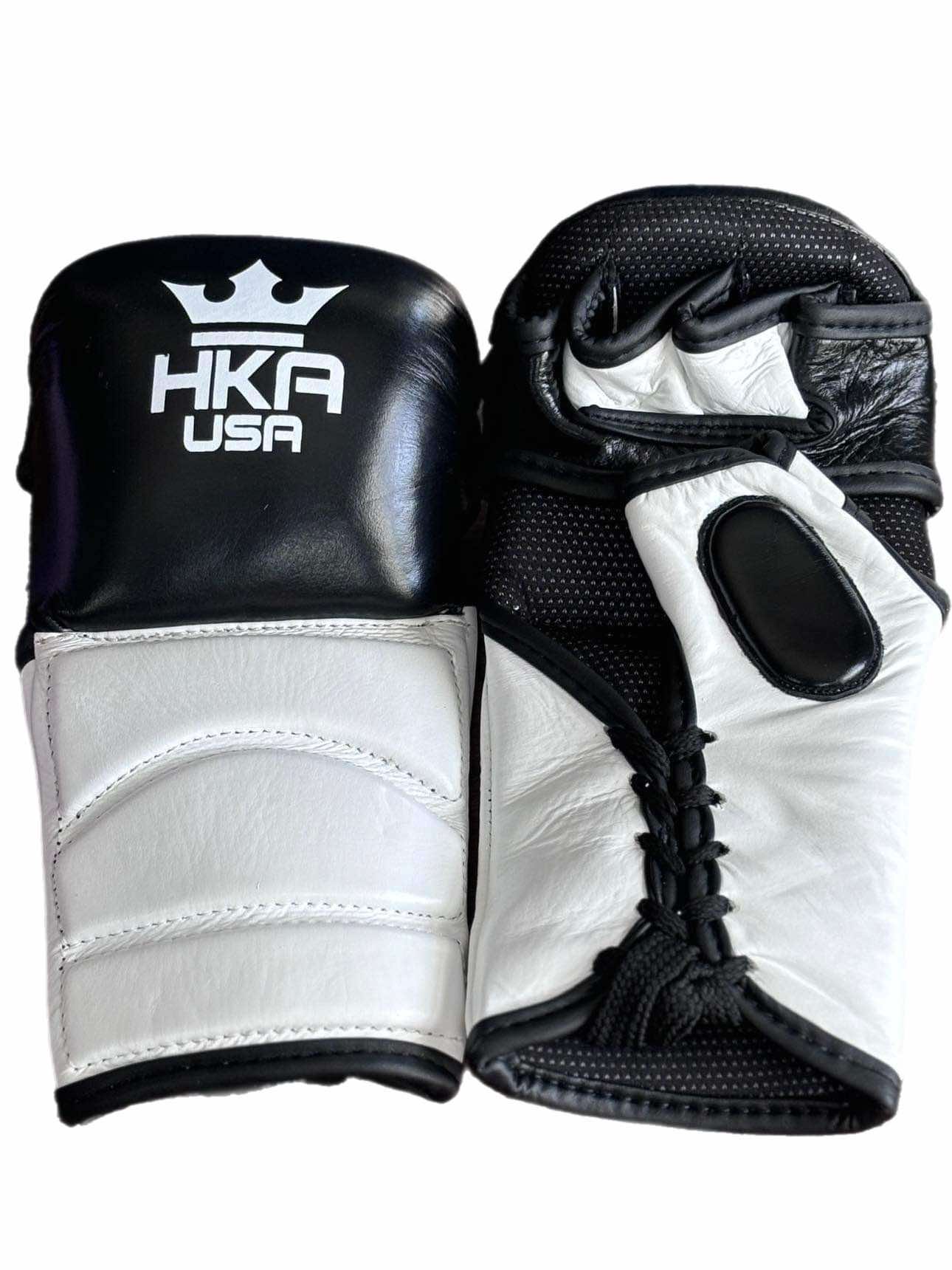 Leather Lace-Up MMA Sparing Gloves