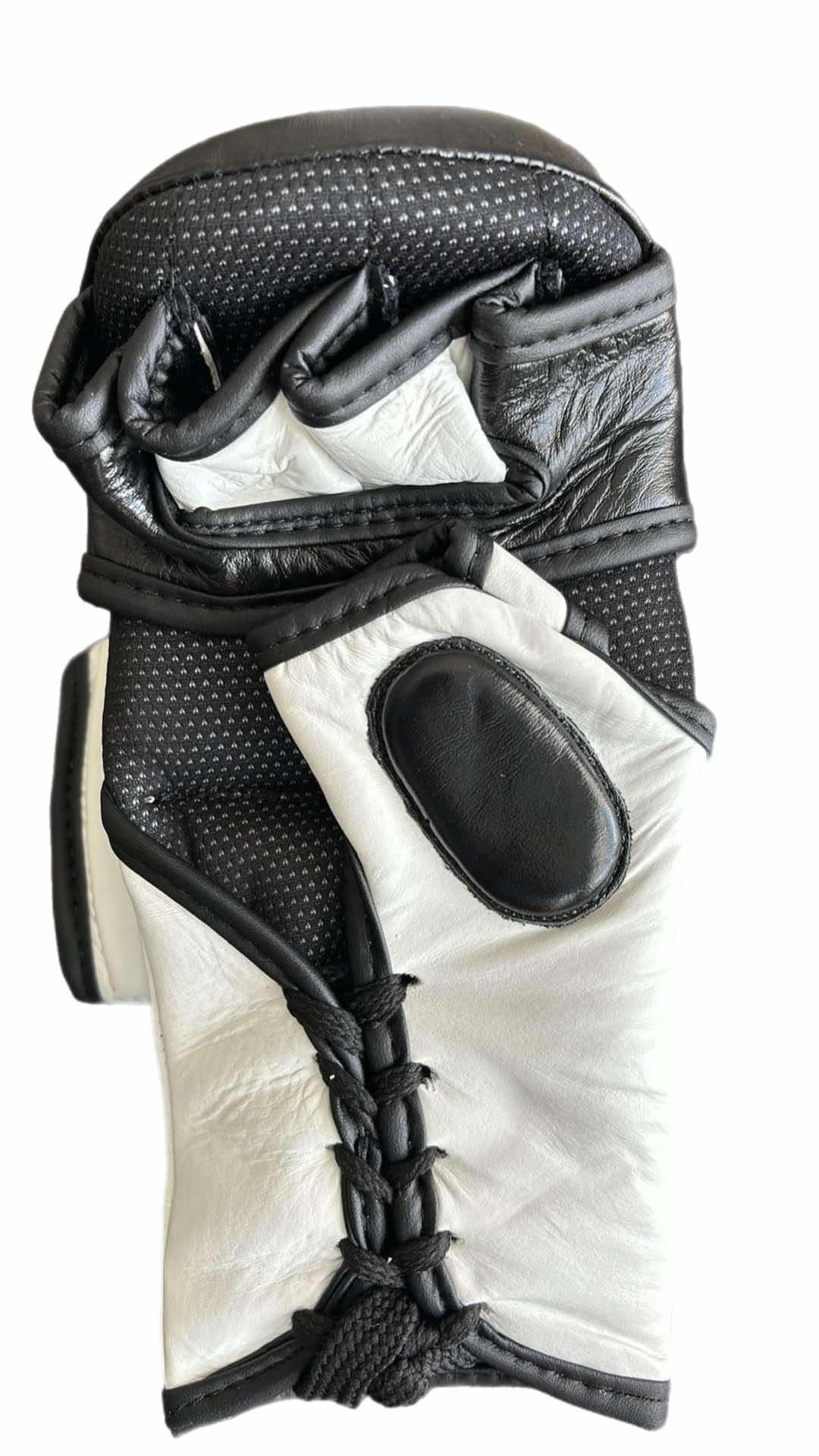 Leather Lace-Up MMA Sparing Gloves