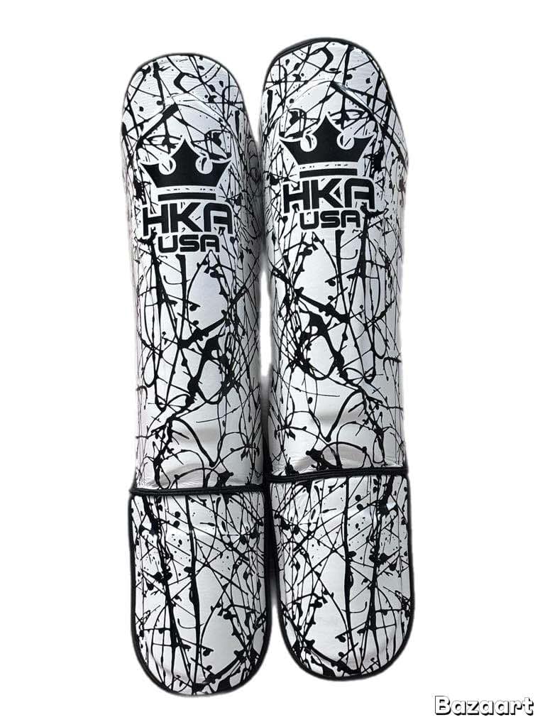 MMA Shin Guards Premium Line- White Splatter