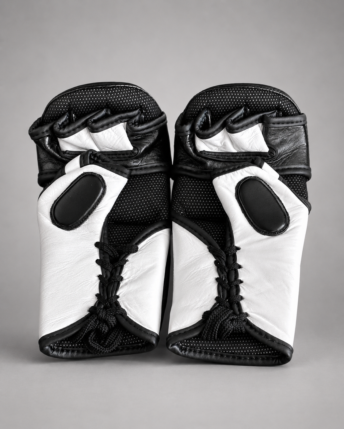 Premium Leather Lace-Up MMA Gloves
