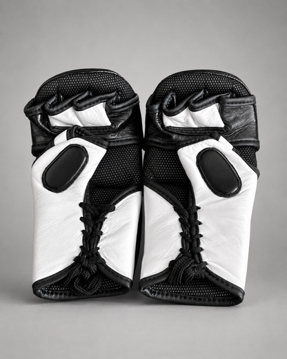 Premium Leather Lace-Up MMA Gloves