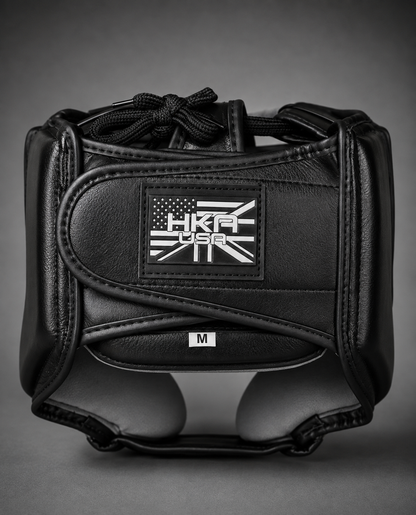 HKA USA Premium Leather-Open Faced Head Guard