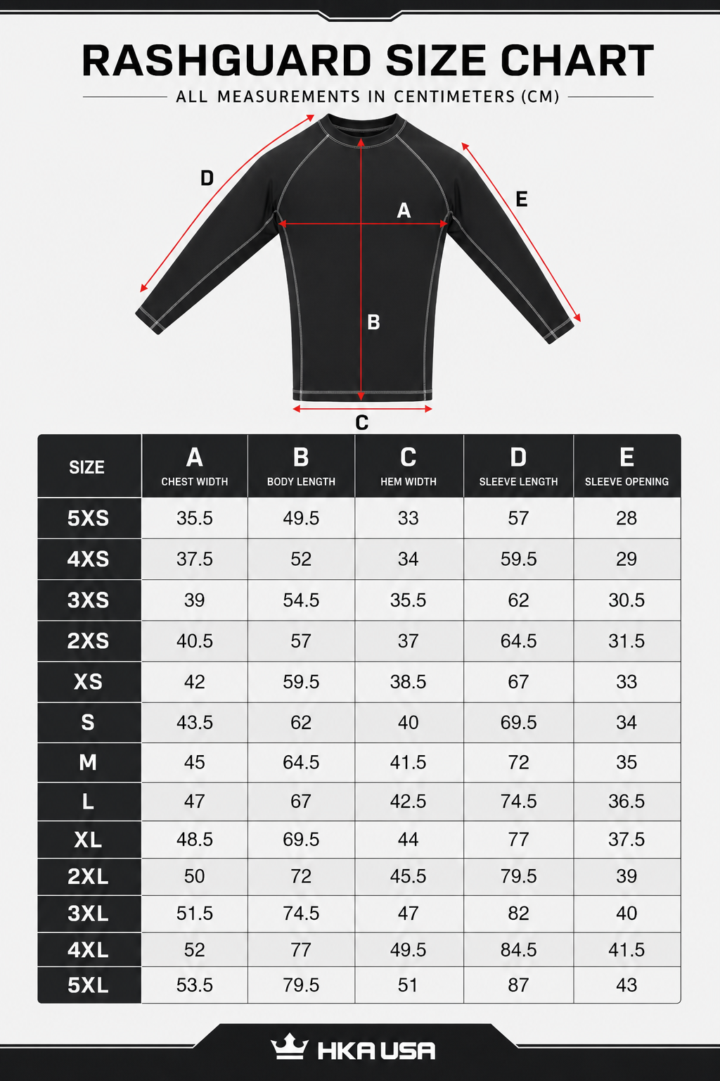 HKA Premium Training Rash Guard (We also customize them)
