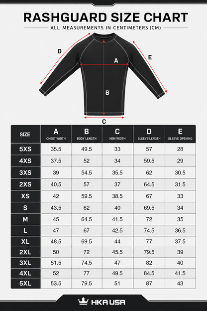 HKA Premium Training Rash Guard (We also customize them)