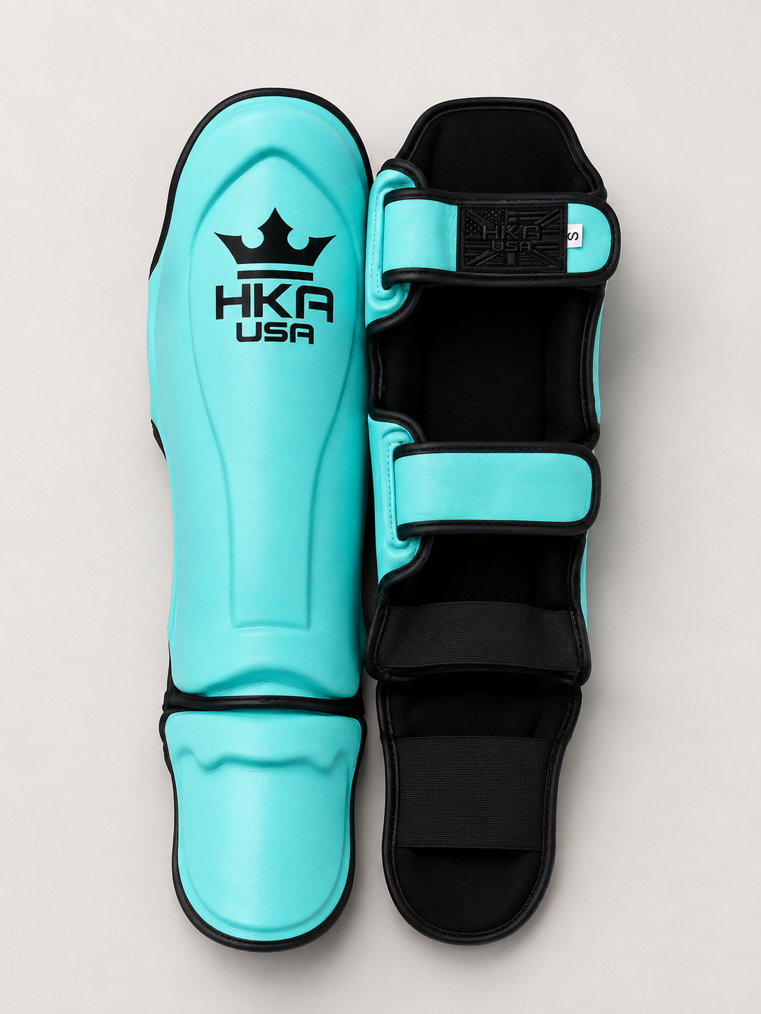 HKA Premium Line- Sea Foam Shin Guards (hook n loop fastening system)
