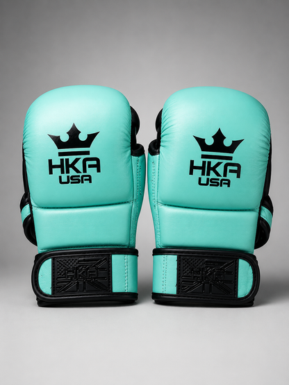 Premium Line- Sea Foam Premium Leather MMA Sparing Gloves