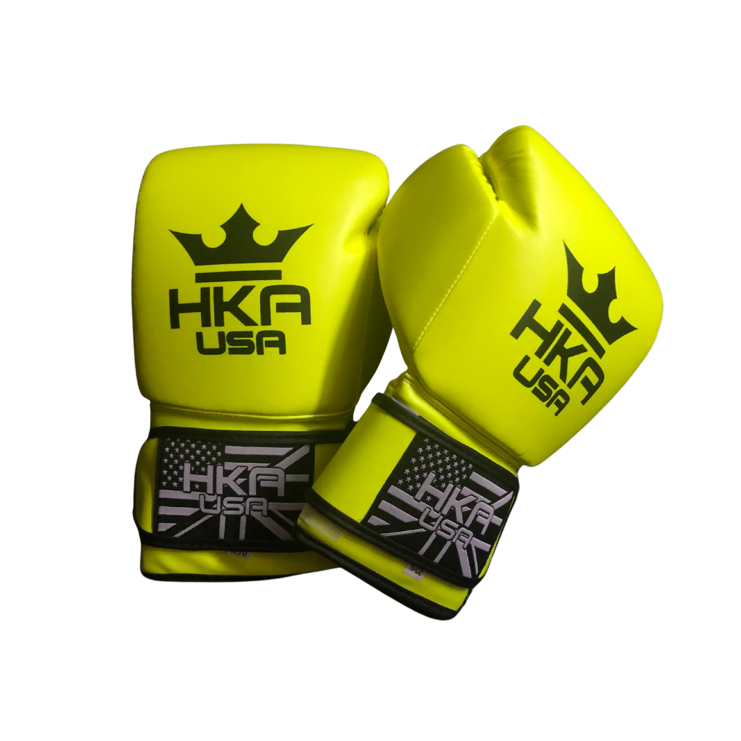 HKA Boxing Gloves Prospect Line- NEON YELLOW